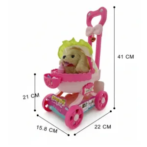 Coche Paseador de Mascota con Perrito de Peluche